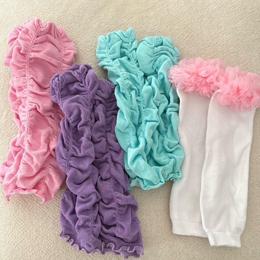4 pairs leg warmers, 12-24months